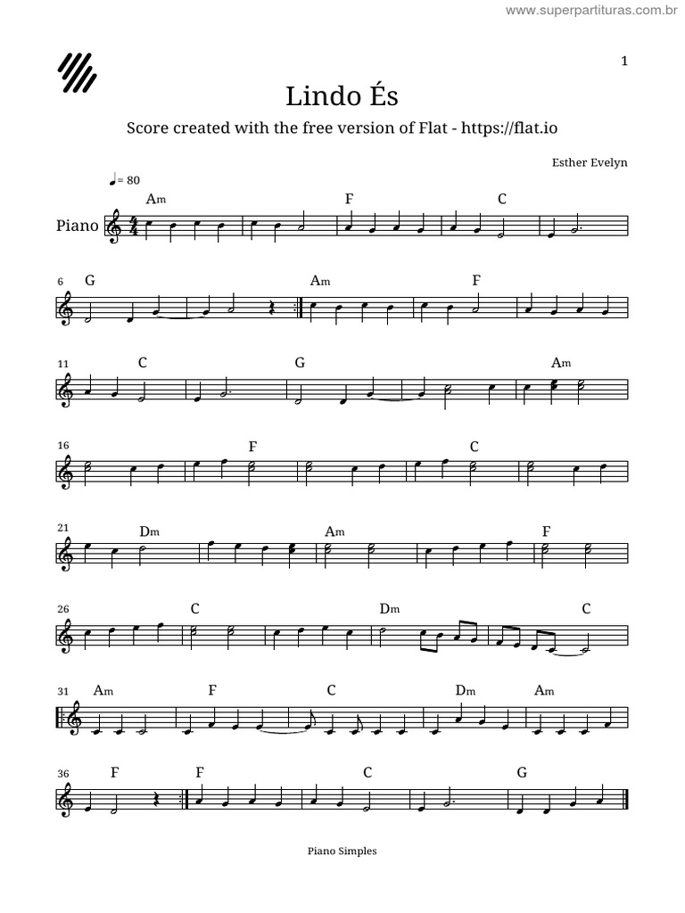 Superpartituras Com Br Lindo Es So Quero Ver Voce Pdf