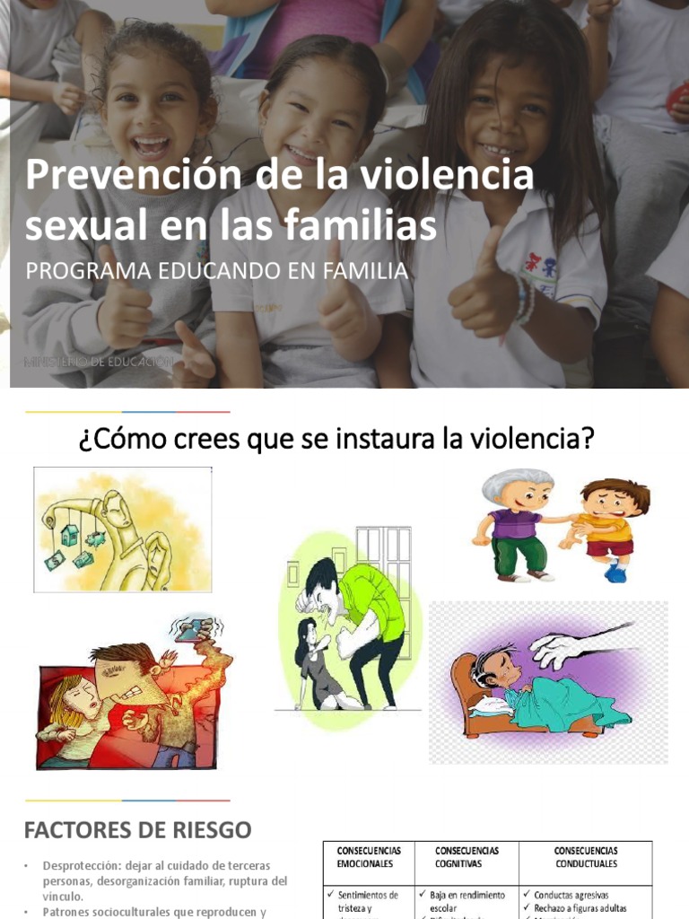 Prevención de la Violencia Sexual Familiar | PDF | Ciencias sociales