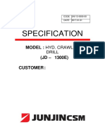 Specification: Model: Hyd. Crawler (JD - 1300E) Customer