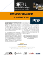 CONVOCATORIA Anuario de Espacios Urbanos-2021