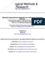 Research Sociological Methods &: Process Modeling Organizational Adaptation As A Simulated Annealing