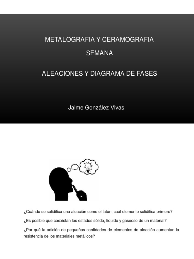 Aleaciones y Diagrama de Fases | PDF | Aleación | Compuestos químicos