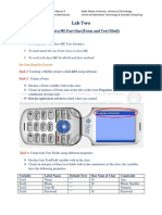 Lab Two: Java ME Part One (Form and Text Filed)