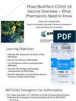 Pfizer/Biontech Covid-19 Vaccine Overview - What Pharmacists Need To Know