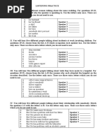 Listening Practice For The First Semester 2020