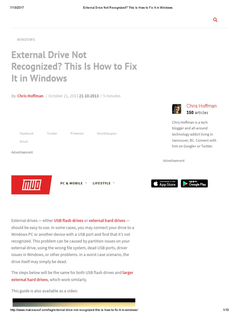 External Drive Not Recognized This Is How To Fix It in Windows PDF