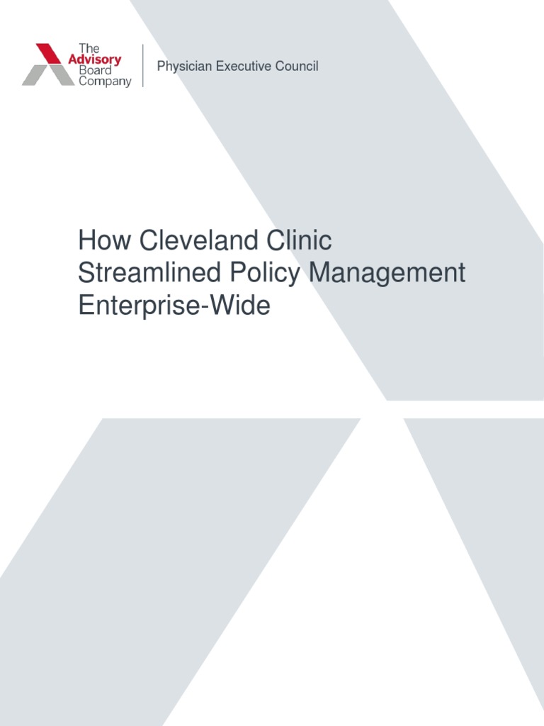 Cleveland Clinic Slides - Webconference - 102414 | PDF | Policy | Audit