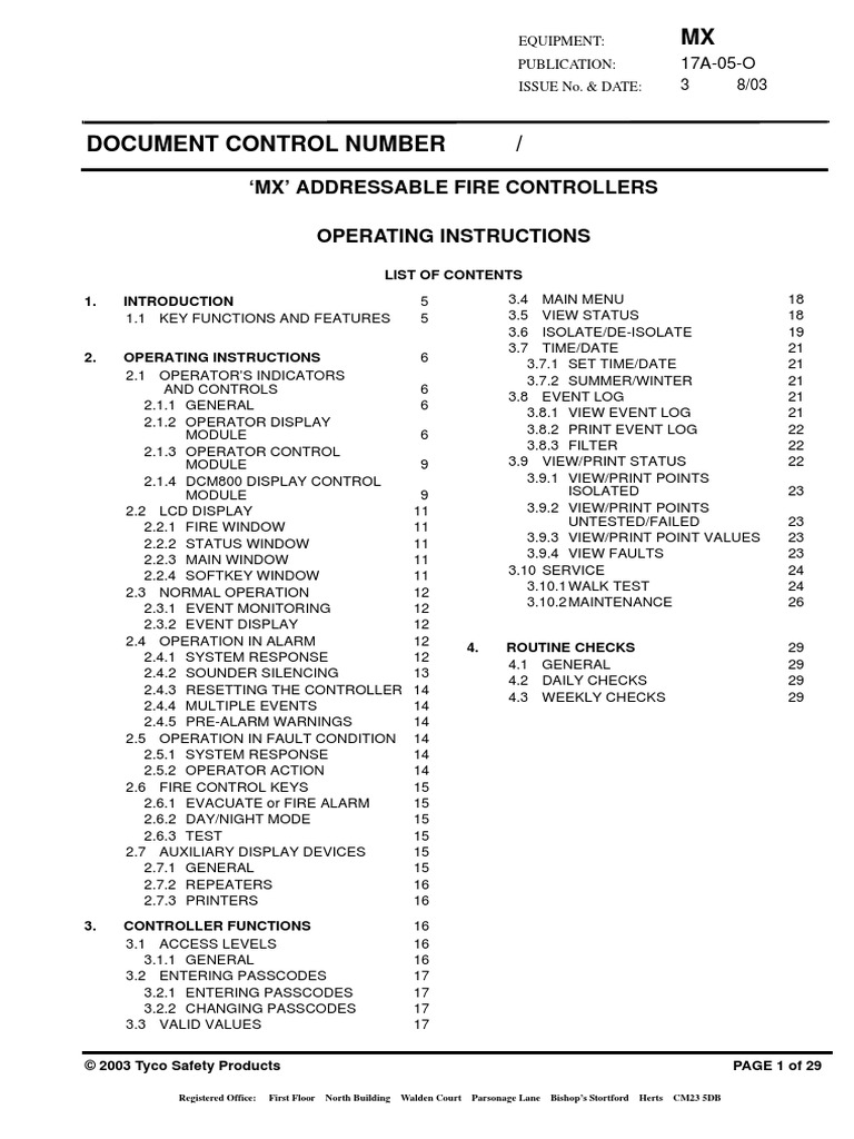 Fire Alarm System (Operating Instructions II) | PDF | Detector (Radio