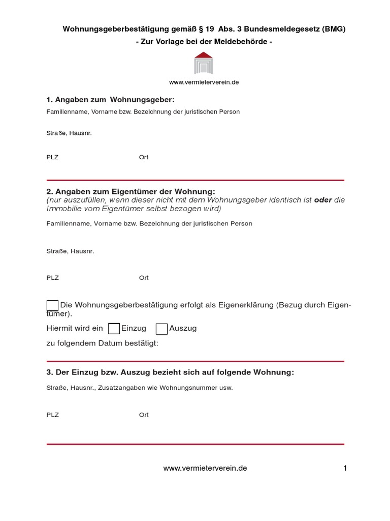 Wohnungsgeberbestatigung Pdf