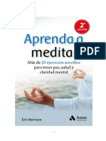 Aprenda A Meditar Más de 20 Ejercicios Sencillos para Tener Paz Salud y Claridad Mental - Eric Harrison