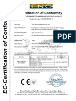 Certification of Conformity: Eu-Electromagnetic Compliance Directive - 2014/30/eu Registration No.: ENC151113GZ37-1