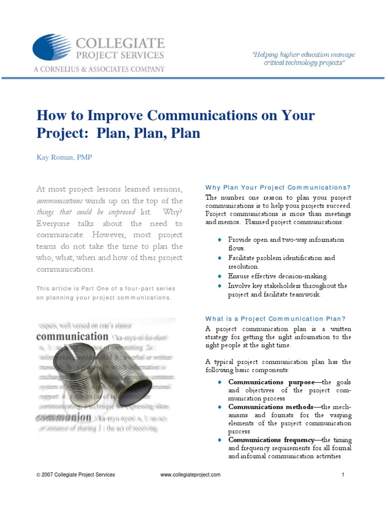 How To Improve Communications On Your Project | PDF | Project ...