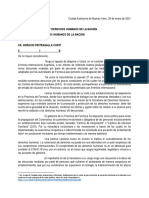 Carta de Aminstía Internacional A Pietragalla Corti