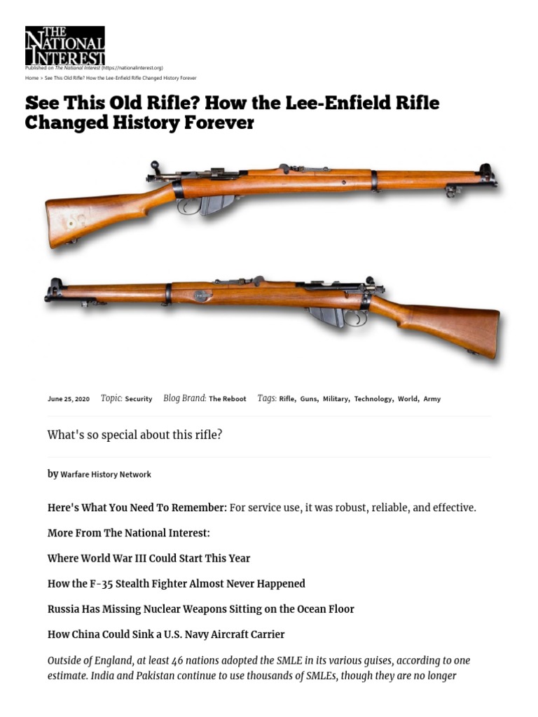 How The Enfield Rifle Changed History Forever | PDF | Rifle | Magazine ...