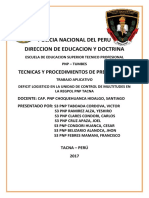 Monografia de Deficit Logistico en La Unida de Control de Multitudes en La Regpol Pnp Tacna
