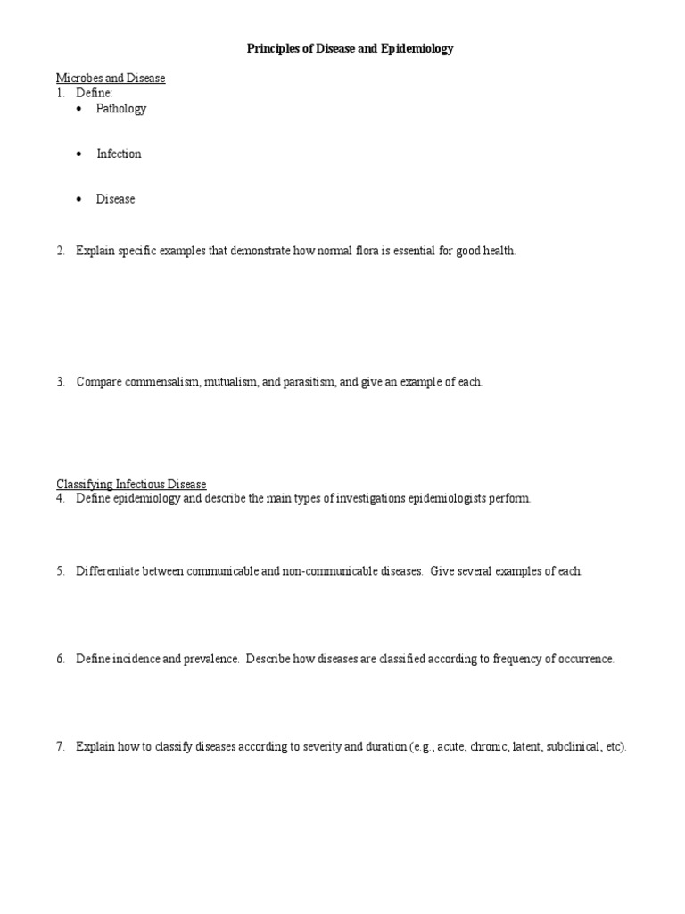 Week 2 Principles of Disease and Epidemiology | PDF