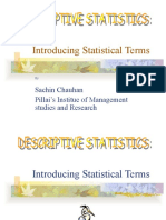 Introducing Statistical Terms: Sachin Chauhan Pillai's Institue of Management Studies and Research