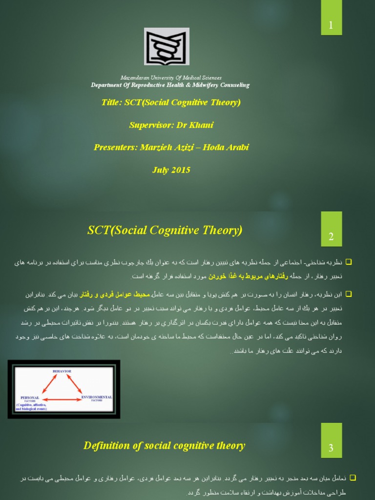 Social Cognitive Theory | PDF