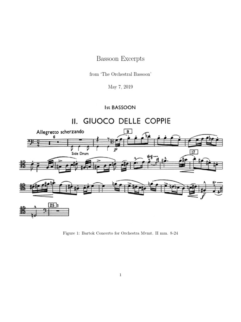 Bassoon Excerpts From The Orchestral Bassoon' May 7, 2019 PDF Orchestras Concerto