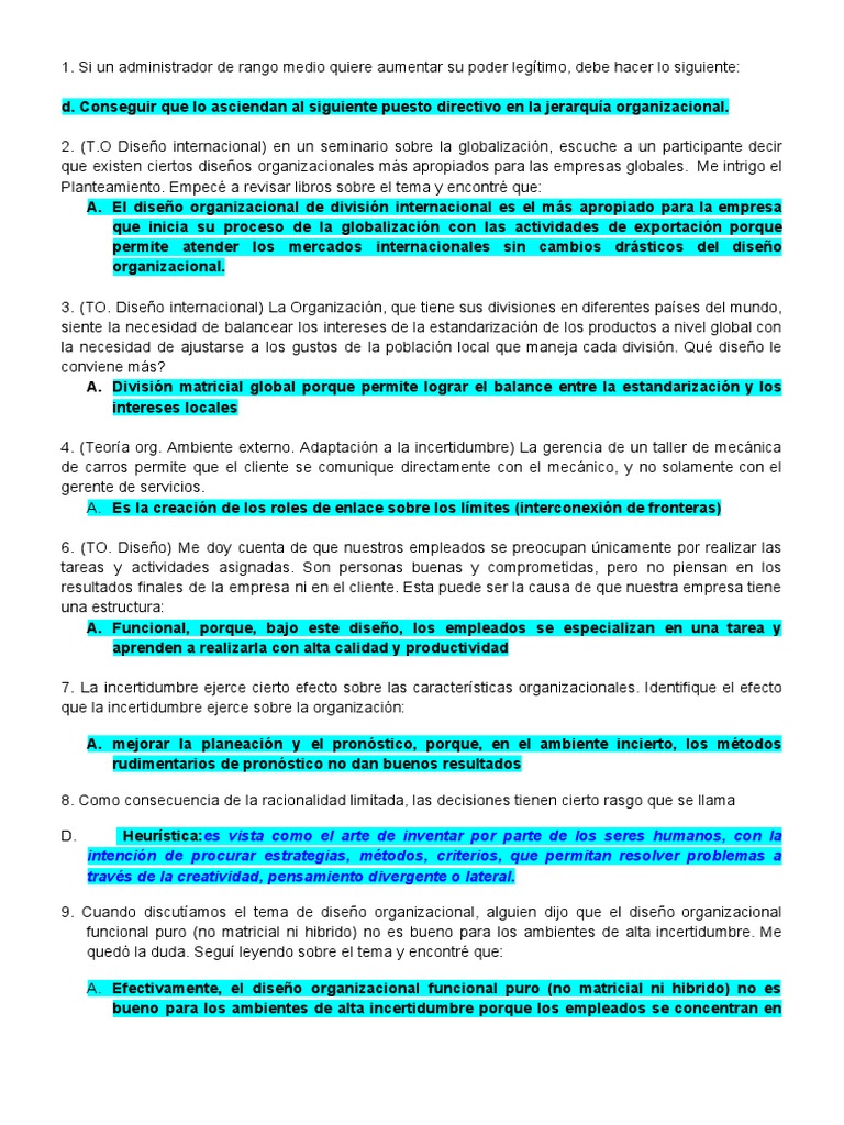 Diseño organizacional y toma de decisiones | PDF | Toma de decisiones ...
