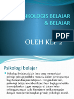 KLP 2 Teori Psikologi Belajar & Belajar