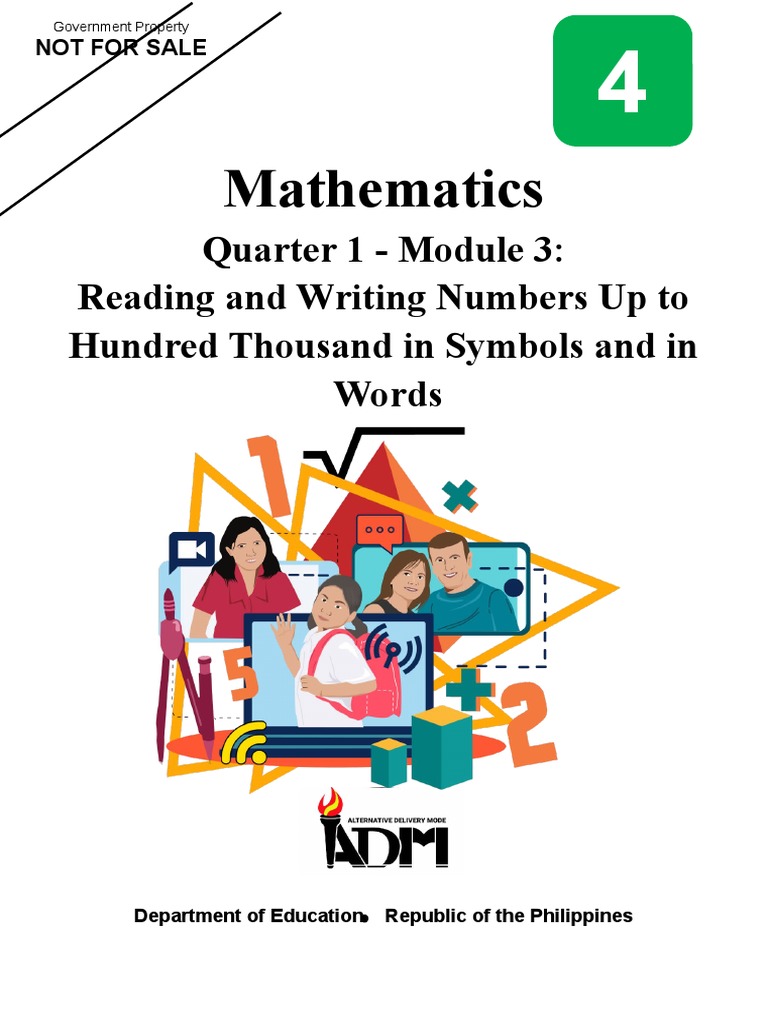 Mathematics Quarter 1 Module 3 Reading and Writing Numbers Up To