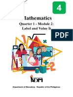 Mathematics: Quarter 1 - Module 2: Label and Value It