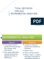 Tactical Decision Making and Incremental Analysis: by Anna Marina