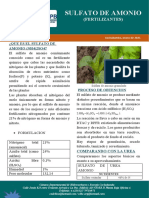 Fertilizante NH4SO4: propiedades y uso del sulfato de amonio