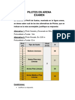 Pilotes en Arena. Examen