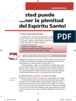 Usted Puede Tener La Plenitud Del Espíritu Santo