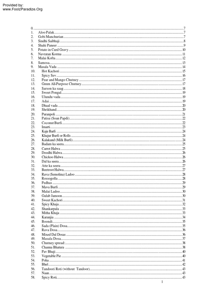 Sanjeev Kapoor's Recipe Book PDF