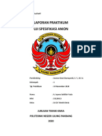 Laporan Praktikum Uji Spesifik Anion