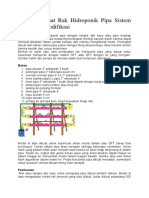 Cara Membuat Rak Hidroponik Pipa Sistem DFT-NFT Modifikasi