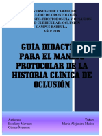 Guia Didáctica para El Manejo Protocolar de La Historia Clinica de Oclusion