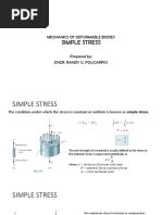 Simple Stress: Mechanics of Deformable Bodies