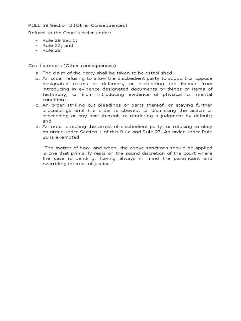 Consequences of Court Order Refusal | PDF | Social Science