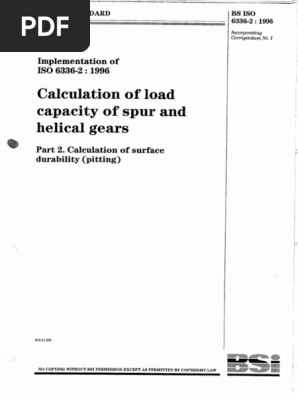 BS Iso 6336-2 | PDF