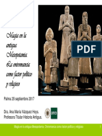 Magia en La Antigua Mesopotamia. La Oniromancia Como Factor Político y Religioso