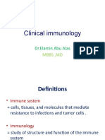 Clinical Immunology: DR - Elamin Abu Alas