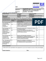 HNHM 109 HNTT 118 HRM For Service Industries Autumn 2019