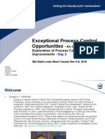 Exceptional Process Control Opportunities