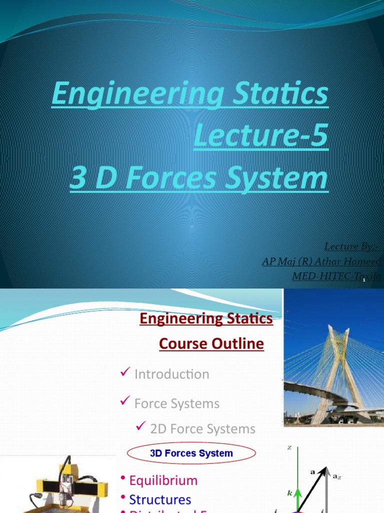 3D Force Systems in Engineering Statics | PDF | Euclidean Vector | Angle