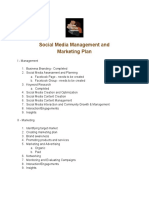 Social Media Management and Marketing Plan