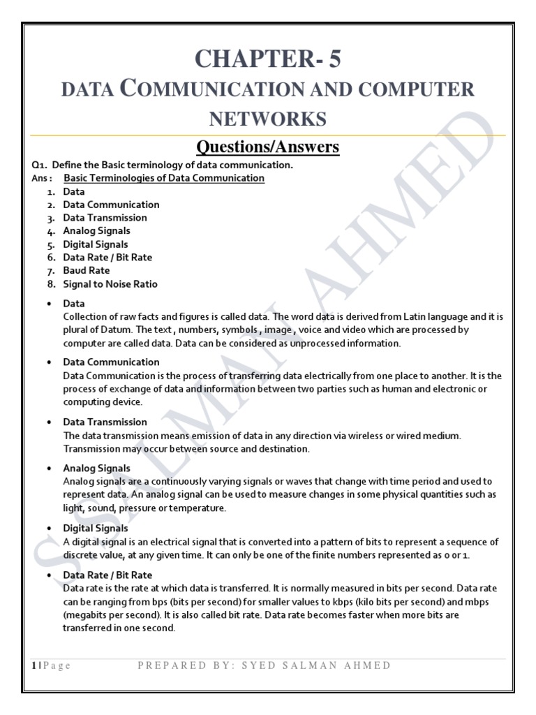Chapter 4 Data Communication and Computer Network | PDF | Network ... image.