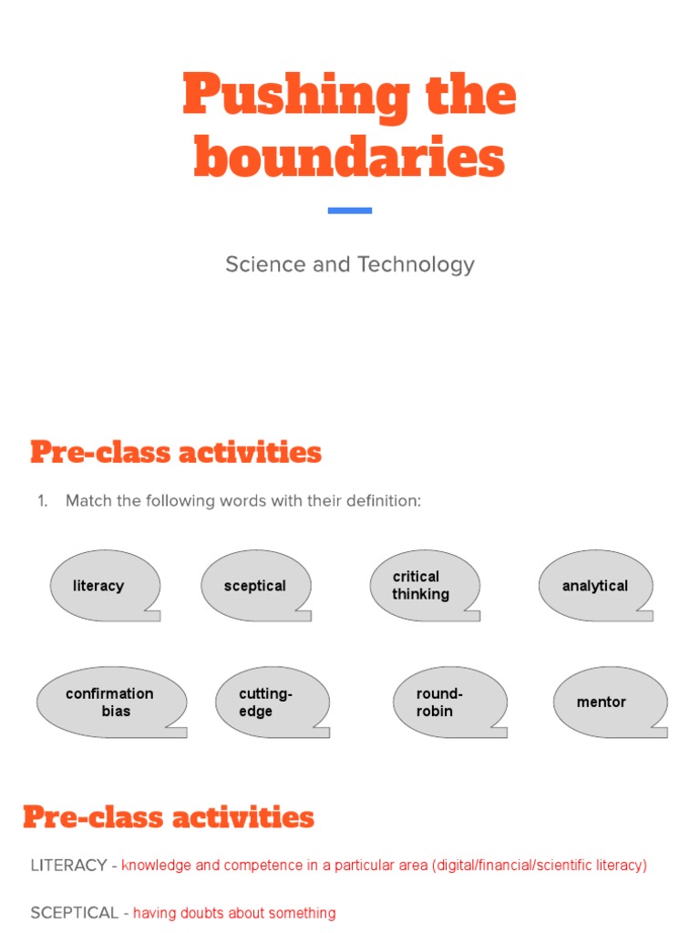 Pushing Boundaries in Critical Thinking | PDF