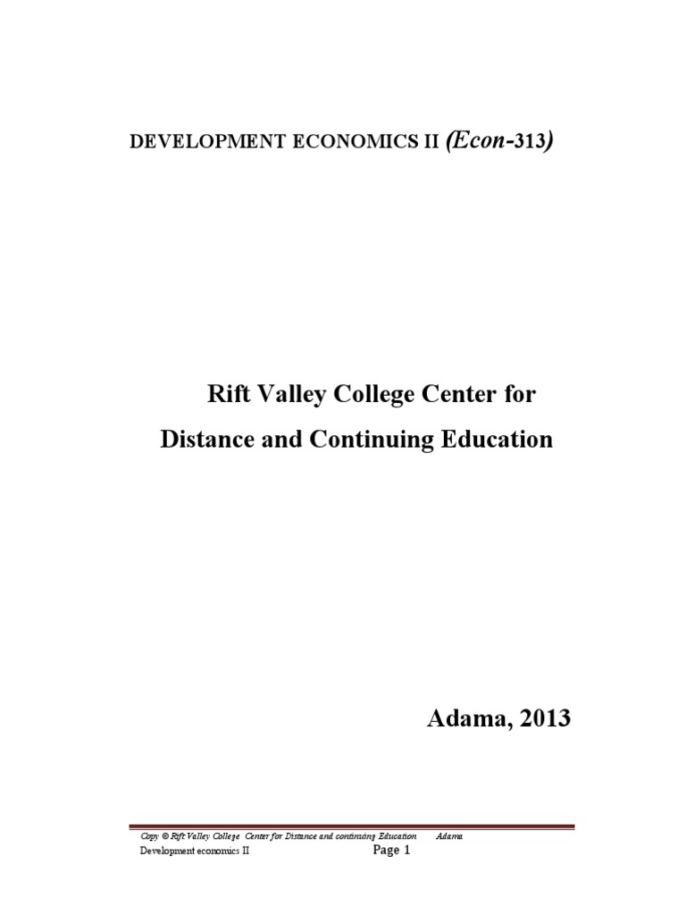 Development Economics II Course Overview | PDF | Income Distribution ...