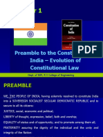 Preamble To The Constitution of India - Evolution of Constitutional Law