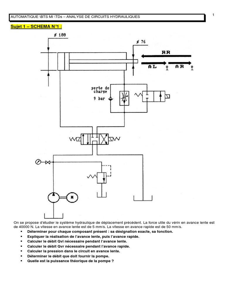 Cours Et Exercices Corrigés D hydraulique Générale Pdf TD6 EXOS Hydraulique | PDF | Pompe | Soupape