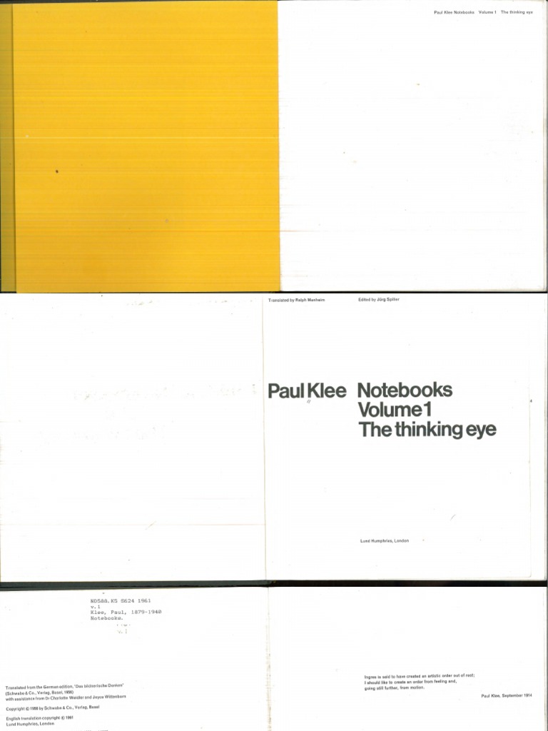 Paul Klee - Notebooks | PDF